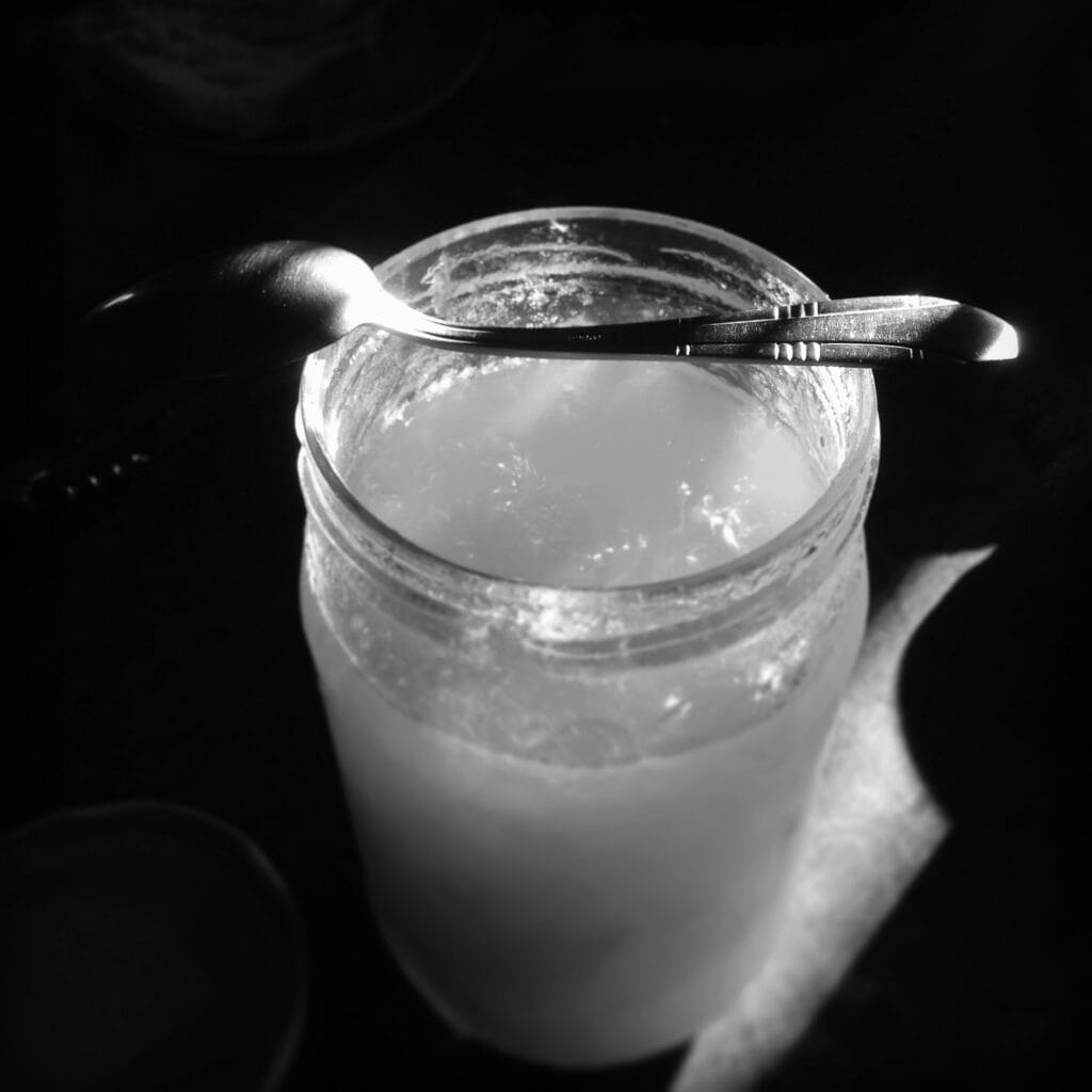 A honey pot in the light of the rising sun.