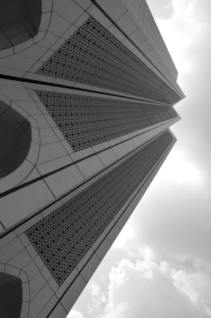 High angle view of the tower.