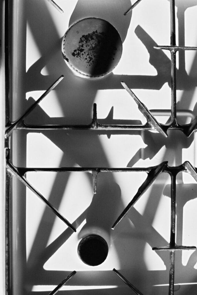 Gas burners as viewed from above.