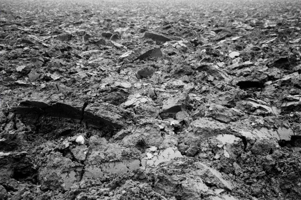 Just-ploughed field.