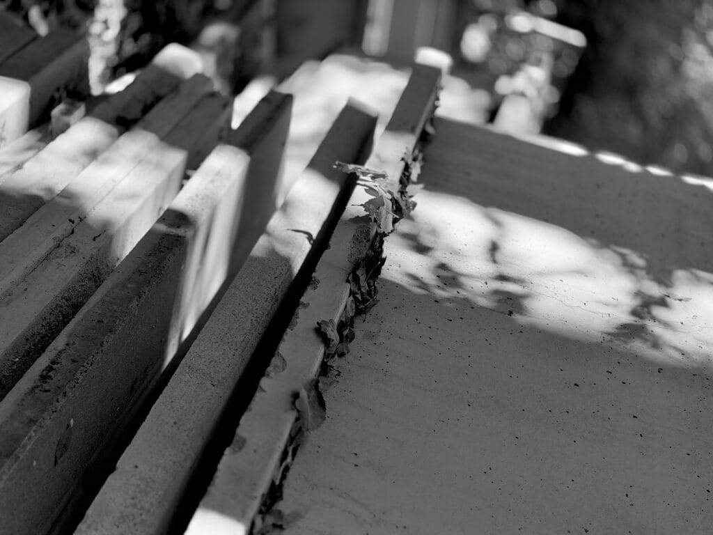 Pile of gravestones.